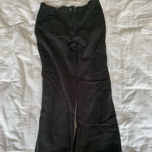 Black casual khakis. (Good condition)